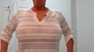 Massive tits granny and her secret vid - UK mature bbw gran