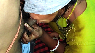 The sister-in-law called her brother-in-law and gave him oral sex in a desi style.