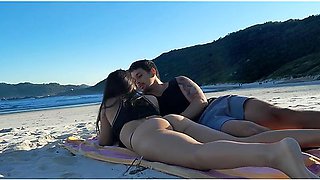 Hot Couple On The Beach