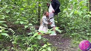Hot Blonde MILF XSgirl Swallows Cum Outdoors - POV Blowjob & Doggy Style