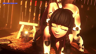 Cowgirl Cosplay Teen Fucked In The Ass By A Farmer ( Realistic 3D )