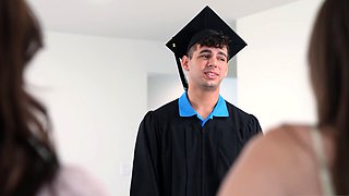 Sexy teens graduated on stepbros cock