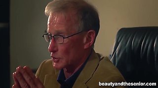 Old Citizen Retires In Hot Blonde 11 Min