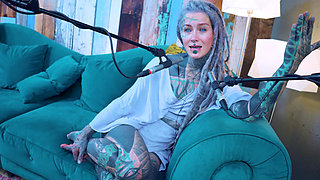 I talk about G - Grattitude- ASMR podcast SFW talking goth skinny girl dreadlocks tattoo model inked girl