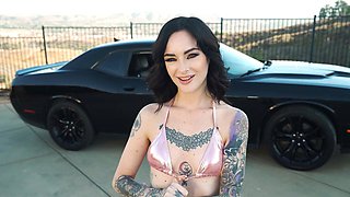 POV Outdoor BBC Riding With Inked Petite Lysagna Del Ray