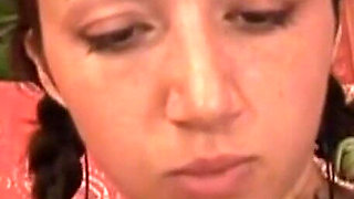 Young Girl with Big Tits Fucked and Cumshot on Shaved Pussy by a Nice Mature Cock