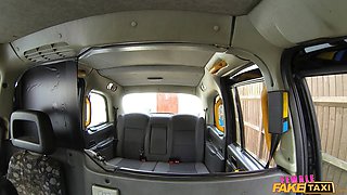 Woman fake cab - black on blondie in a london back taxi