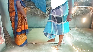 Indian step sister village home cleaning sex