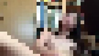 Smartphone personal shooting Self-portrait of a black-haired slender girl with an erotic ecstatic expression l.426