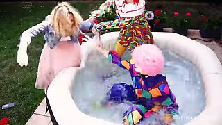 Clown Prank with a Happy Ending! Leninca Crowne, Karina King, Charlie Dean for SinfulXXX