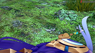 Lauma hot ahegao sex in the forest - Genshin Impact