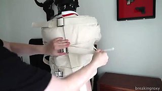 Teen Roxy The Brat Edged and Controlled in BDSM Bondage with Remote Vibrator