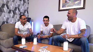 Two big titted babes getting fucked in group sex