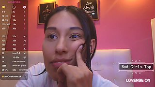 Very cute skinny latina teen sweet natural big tits show
