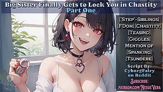 Chastity cage, erotic audio, cock teasing