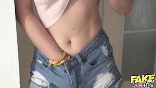 Lesbian massage trailer with magical Ewe Sweet and Stacy Cruz from Fake Hostel