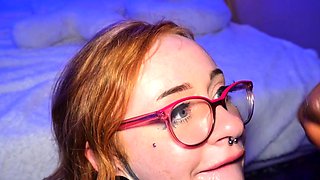 Amateur close up blowjob and facial