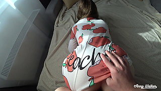 Morning riding from Stepsister with cum on Tits - Anny Walker