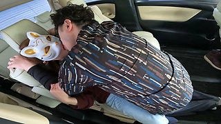 Car Sex Naked Next to the Husband