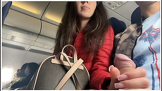Katty West In Risky Public Jerking Off On A Plane Full Of People - Public Dick Flashing