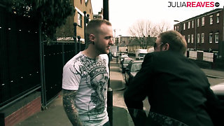 Hottie swallows massive cum after sucking and riding a monster cock