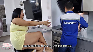 Horny Housewife Seduces Gas Technician - Creampie - Savannah Watson