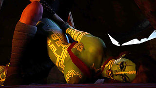 Pounding a Tribal Orc Woman Only to Cum on Her Tits