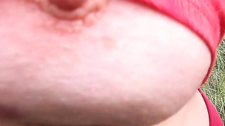 To wiggle her tits on the park bench