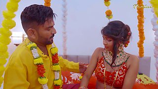 Slim Bhabhi Enjoyed Her First Suhagrat Night and Fucked Hard