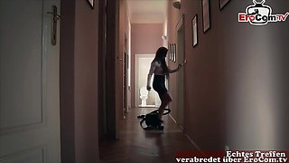 German brunette maid have romantic sex