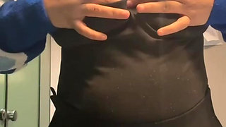 Workplace Temptation: Bathroom Tease and Orgasm!