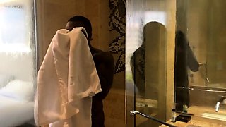 Hot interracial shower scene 2