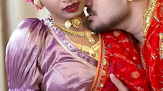 Newly Married Desi Young Wife Fucked by Her Jeth Infront of Her Husband That Turns Into Threesome Anal Fuck ( Hindi Audio )