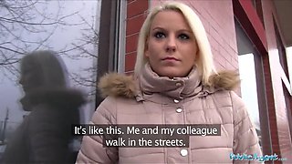 Public Agent Hot blonde Lucy Shine takes money for sex