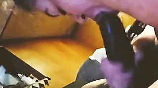A college Teacher Sucking My Dick & Swallowing the Whole Load