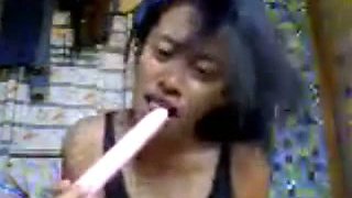 Sensual Filipina shows her toys and masturbates her pussy