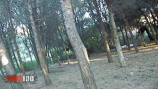 Nataly Divine Girl Sucking Her BF in the Wood, Shoot by a Voyeur