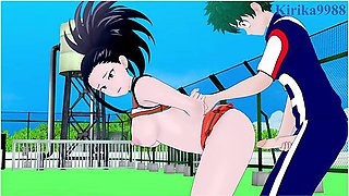 Momo Yaoyorozu And Izuku Midoriya Have Intense Sex On The Rooftop. - My Hero Academia Hentai