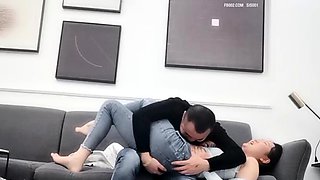 Strong guys fuck asian small titted teen