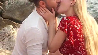 We Found a Secret Beach for Outdoor Sex - Real Amateur Couple