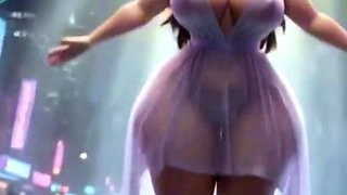 Sexy babe gets fucked by three aliens at once