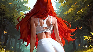 Amazing Yoga Pants Cameltoe Tease Close up! Dance Big Boobs Redhead