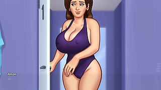 Summertime Saga - Gameplay - Roleplay - Debbie Wears Bikini