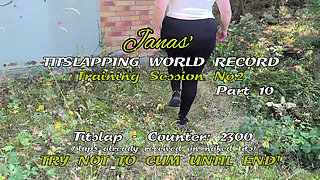 Titslapping World Record Trainig 2 - 10 of 18 - 4230 Slaps