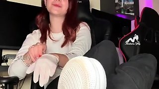 Porn latex movie with foot fetish and blonde mistress