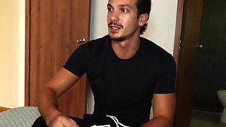 Busty latinas and a dude were playing a stripping game, and ended up in a FFM