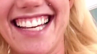 Cute Teen Rae POV Facial Blowjob