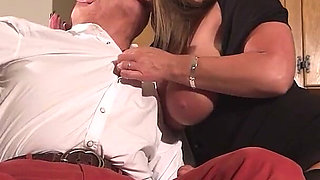 Busty MILF Rides Bald Stud Hard with Foot Play and Sweaty Passion
