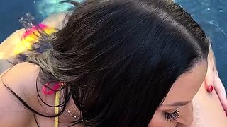 ANGELA WHITE - Mia Malkova Lesbian Fucking in the Pool