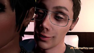 G Tits Animation - Massive Boobs Ebony MILF and Big Dick Boy